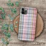 Hübsche Pastellfarben Rosa Lila Tartan Muster Case-Mate iPhone Hülle<br><div class="desc">Contemporary white, pale baby blue, light green and pastel pink classic tartan pattern. Beautiful, modern and cool cover for the trend-savvy and art-loving hip trendsetter, artsy mover lover who wants to protect their phone from dust and dirt, wear and tear. This design is available Apple iPhone 6, 7 and 8...</div>