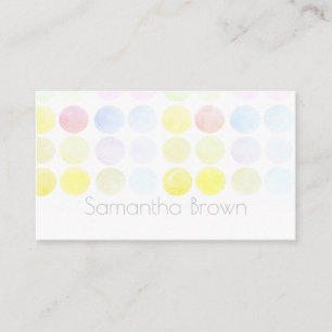 hübsche, pastellfarbene Aquarelltöne Visitenkarte