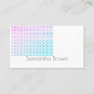 hübsche Pastellmuster blau und lila Visitenkarte