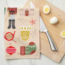 Hübsche Pastellmuster Nutcracker Soldatentradition Geschirrtuch