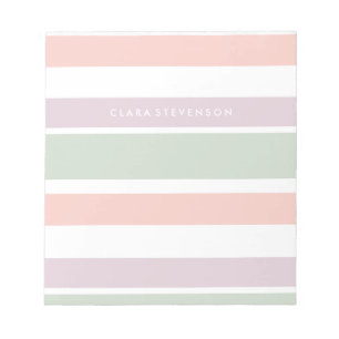 Hübsche Pastellmuster rosa, violette Streifen Notizblock