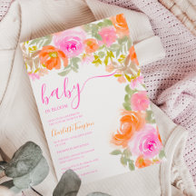 Hübsche pastellrosa orange Blütendusche