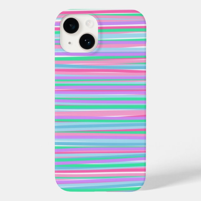 Hübsche Pastellstreifen Case-Mate iPhone Hülle (Rückseite)