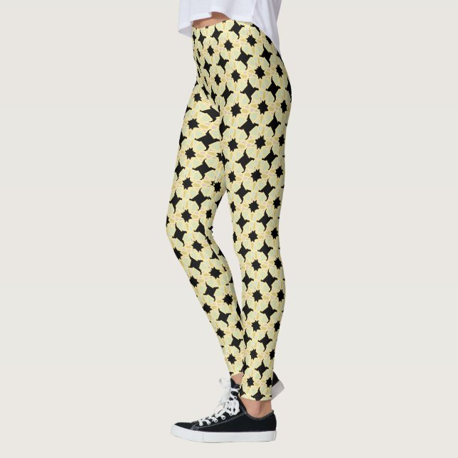 Hübsche Pastelltöne in Schwarz Leggings (Links)