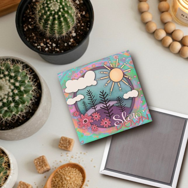 Hübsche Pastete Sonnenuntergang Zitat-Inspiritivit Magnet (Von Creator hochgeladen)