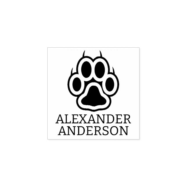 Hübsche Paw personalisieren Gummistempel (Prägung)