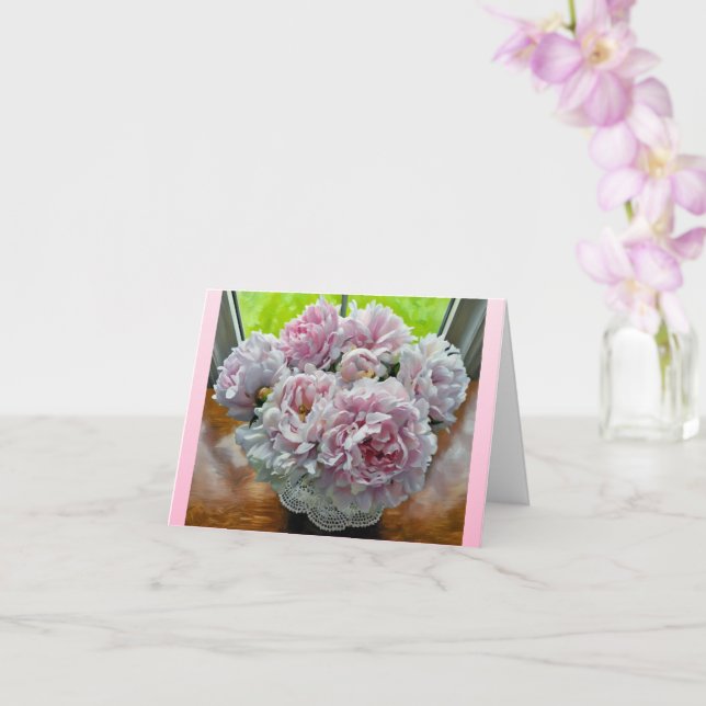 Hübsche Peonies - Denken Sie an Ihre Karte (Orchidee)
