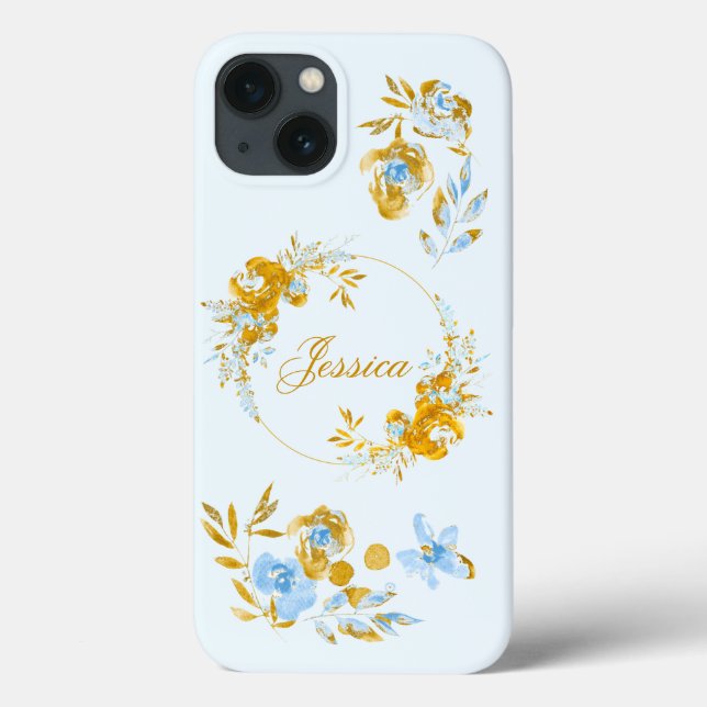 Hübsche Personalisierte Blauer Winter Case-Mate iPhone Hülle (Rückseite)