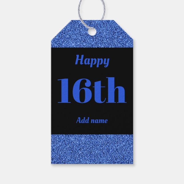 hübsche personalisierte Geburtstagsgeschenk-Tags 1 Geschenkanhänger (Vorderseite)