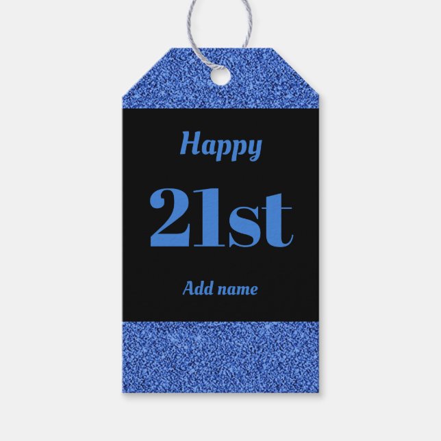 hübsche personalisierte Geburtstagsgeschenke 21. Geschenkanhänger (Vorderseite)