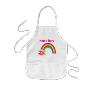 Hübsche personalisierte Regenbogen-Schürze für Kinderschürze