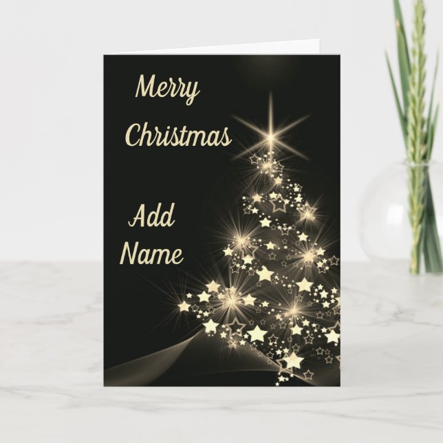 Hübsche personalisierte Weihnachtskarte Karte (Vorderseite)