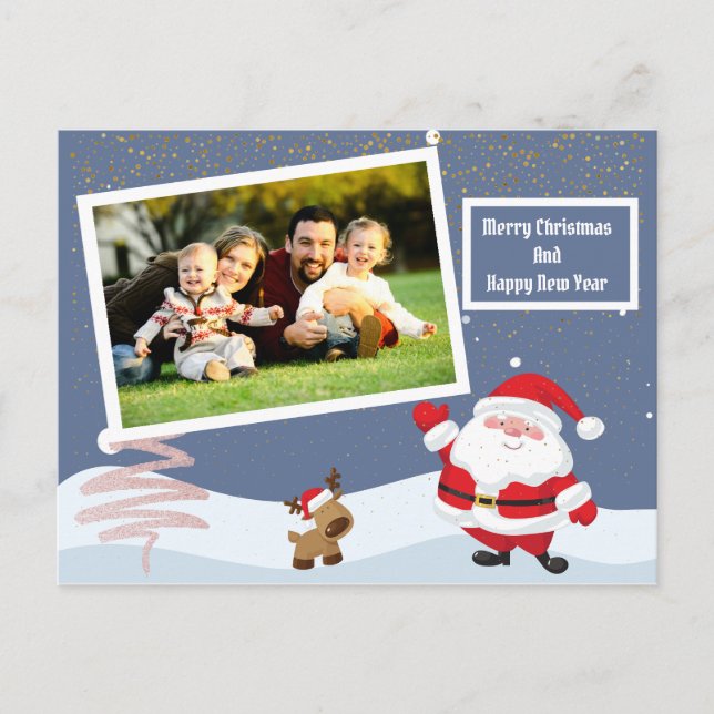Hübsche Personalisierte Weihnachtskarte Postkarte (Vorderseite)