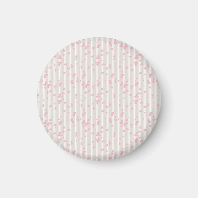 Hübsche Petalen auf Streifen Magnet (Vorne)