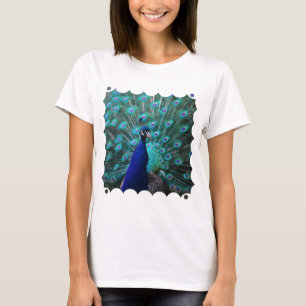 Hübsche Pfau-Damen-angepasster T - Shirt