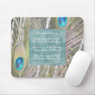 Hübsche Pfauenfeathers Dream Gedicht Mousepad