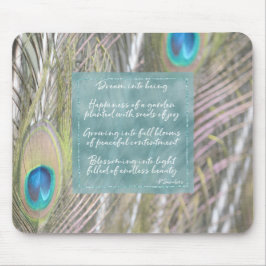 Hübsche Pfauenfeathers Dream Gedicht Mousepad