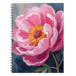 Hübsche Pfingstrose | Blumenmalerei Aquarell Notizblock