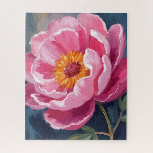 Hübsche Pfingstrose Blumenmalerei Aquarell Puzzle