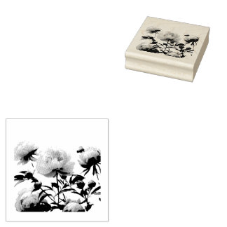 Hübsche Pfingstrosen Gummistempel