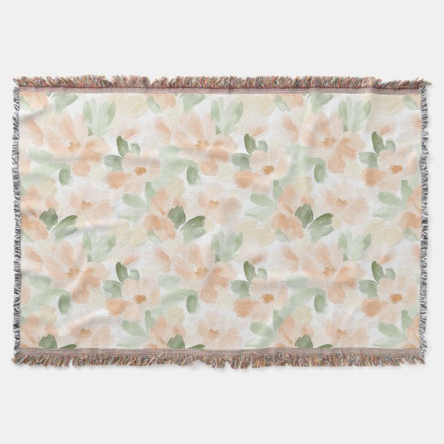 Hübsche Pfirsichblüten Decke (Vorderseite)