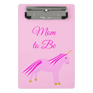 Hübsche Pink Baby Girl Unicorn Benutzerdefinierte Mini Klemmbrett