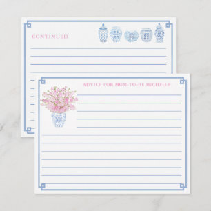 Hübsche Pink & Blue Babyduschberatung für Mama Car Einladung