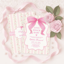 Hübsche Pink Bow Liebe Shack Baby Girl Dusche