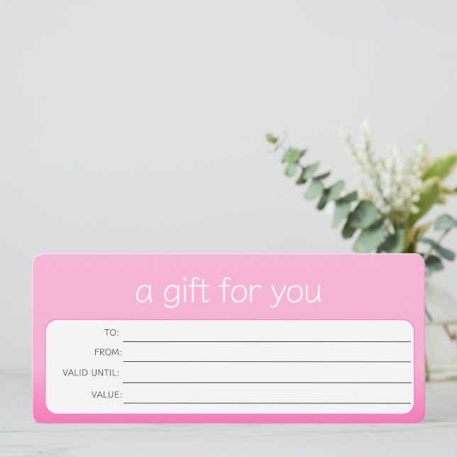 HÜBSCHE PINK-BUSINESS-LOGO-EINZELHANDEL-GESCHENKZE (Stehend Vorderseite)