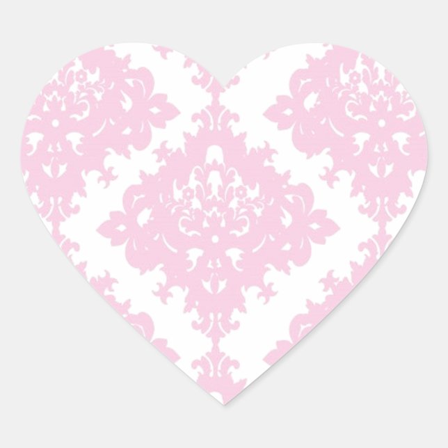 Hübsche Pink Gift Ideen Mädchen Herz-Aufkleber (Vorderseite)