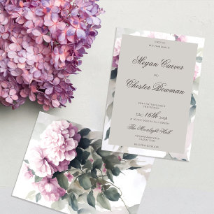 Hübsche Pink Hydrangea BlumenzwiebelFrühjahrssonne Einladung
