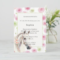 Hübsche Pink Mint Ranunculus Weiße Pferd Geburtsta
