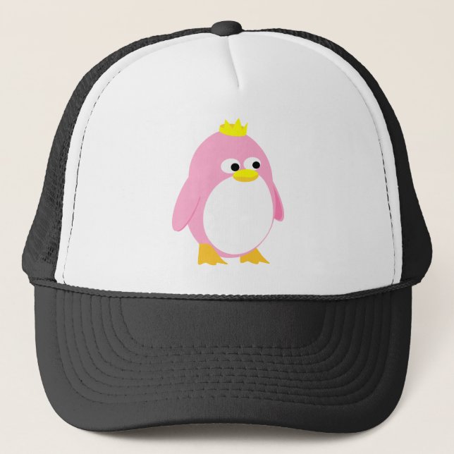 Hübsche Pink Prinzessin Pinguin, super niedlicher  Truckerkappe (Vorderseite)
