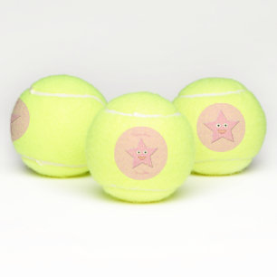 Hübsche Pink Star Custom Tennis Balls Tennisbälle