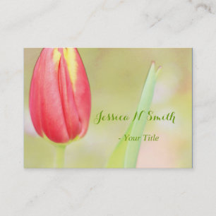 hübsche Pink Tulpe Blume Foto Kunst beruflich Visitenkarte