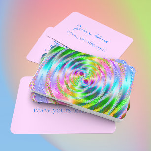 Hübsche Pink- und Pastell-Fractalscope Visitenkarte