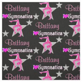 HÜBSCHE PINK UND SCHWARZE PERSONALISIERTE GYMNASFA STOFF