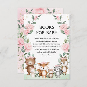 Hübsche Pink Woodland Animal Books for Baby Girl Begleitkarte