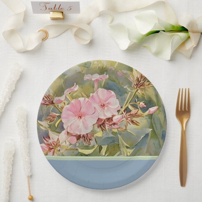Hübsche Pinke - Papierplatte Pappteller (Hochzeit)