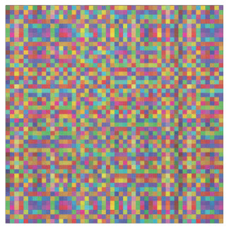 Hübsche Pixel - farbenfrohe kleine Quadrate Stoff