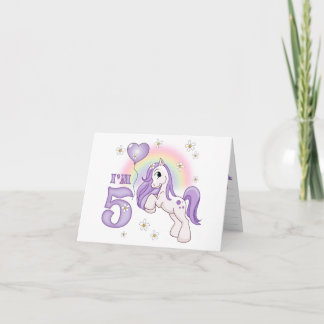 Hübsche Pony 5. Geburtstagseinladungen Einladung