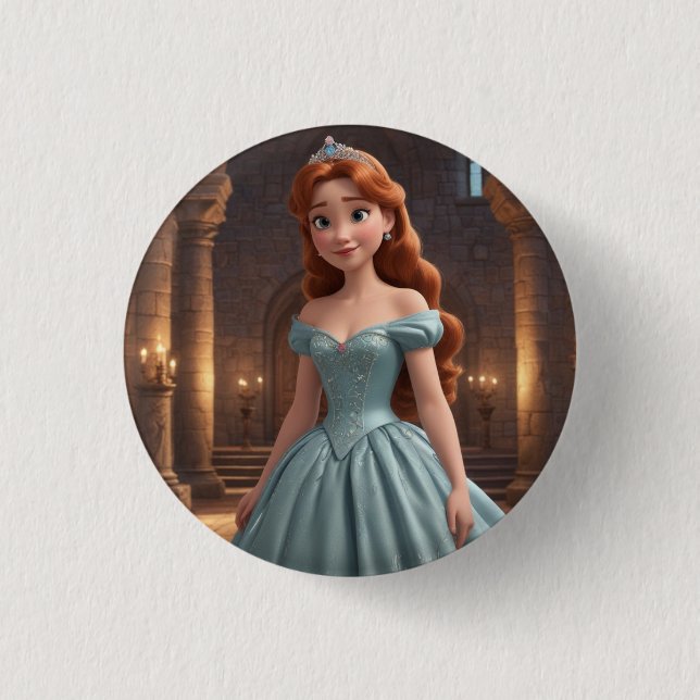 Hübsche Prinzessin Button (Vorderseite)