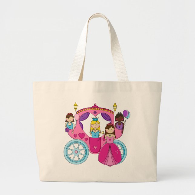 Hübsche Prinzessin Carriage Jumbo Stoffbeutel (Vorne)
