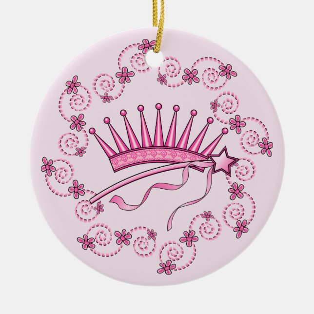Hübsche Prinzessin Crown Keramik Ornament (Vorne)