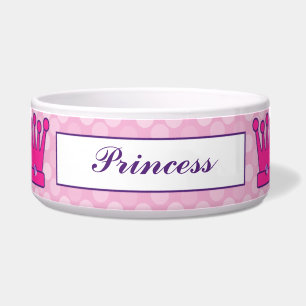 Hübsche Prinzessin Crown Personalized Dog Bowls Napf