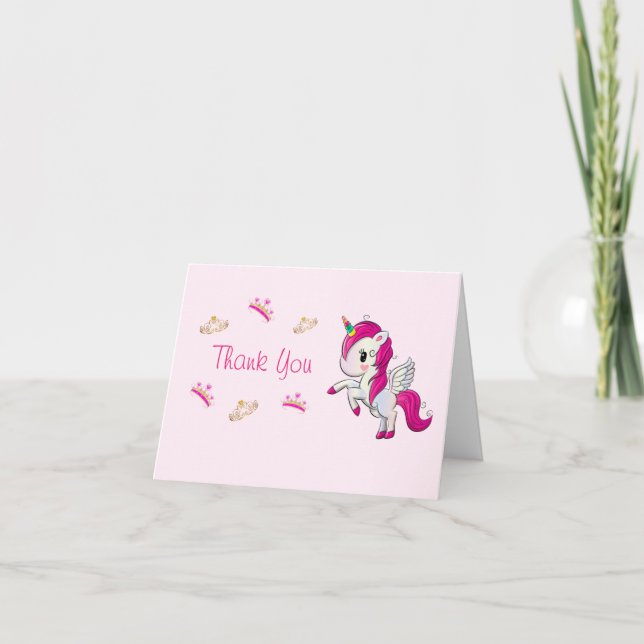 Hübsche Prinzessin Dankeschön-Karte Dankeskarte (Vorderseite)