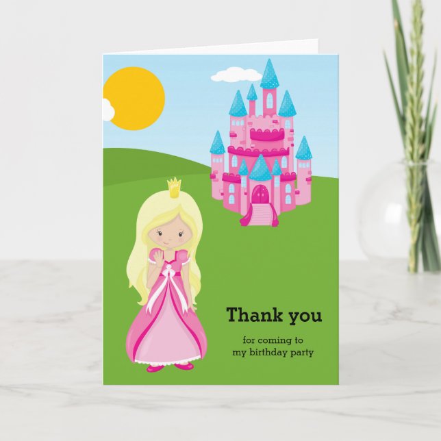 Hübsche Prinzessin Dankeskarte (Vorderseite)
