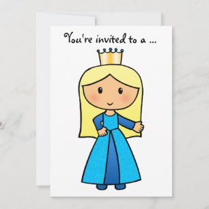 Hübsche Prinzessin Junggesellinnenabschied Mädchen Einladung
