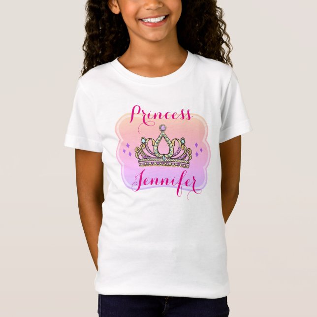 Hübsche Prinzessin Personalized T-Shirt (Vorderseite)