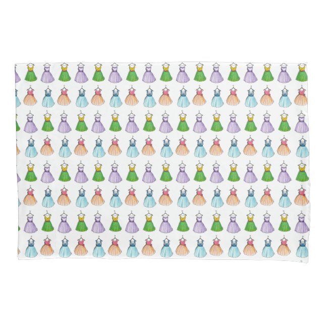 Hübsche Prom Party Kleider Retro Vintage Mode Kissenbezug (Vorderseite)